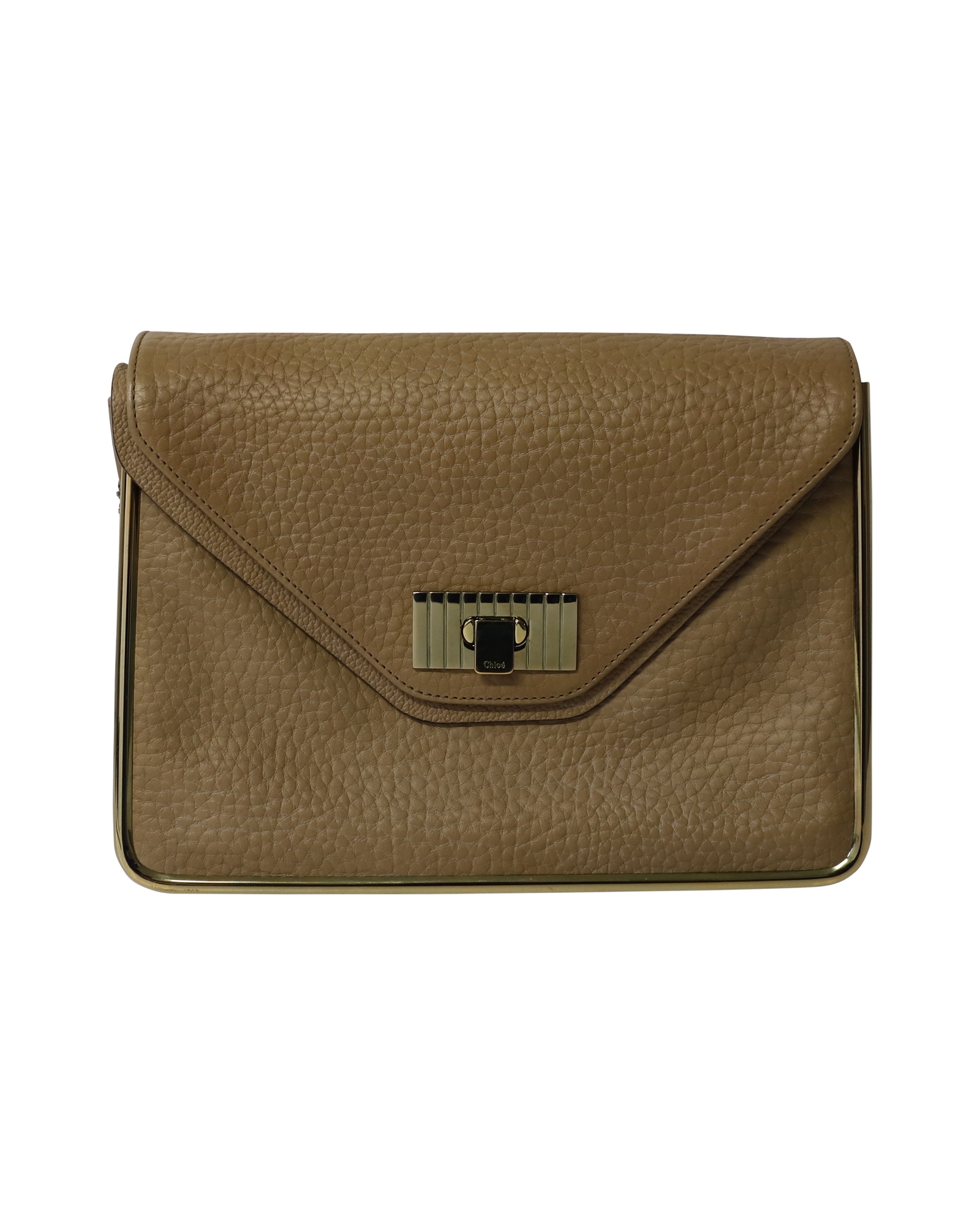 Chloe Pre-owned Chloé Sally Schoudertas in Karamelbruin Leder