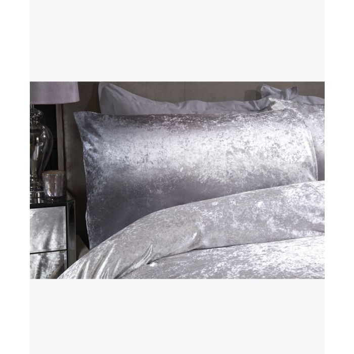 Grey Ombre Velvet Double Duvet Set