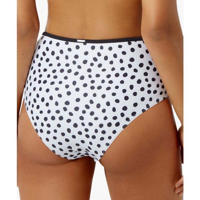 black and white spotted swimsuit