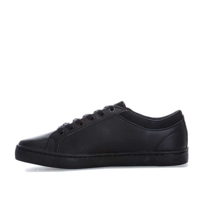 childrens black lacoste trainers