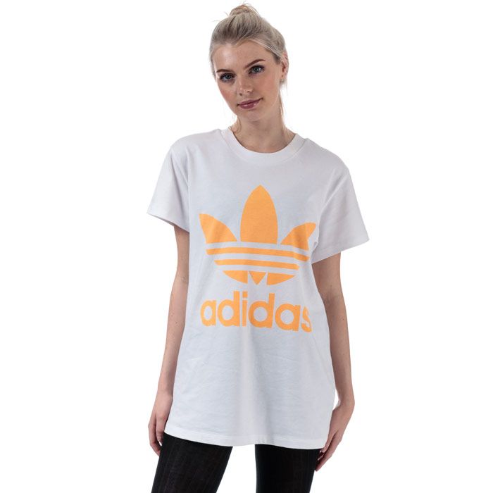 adidas originals trefoil oversized sweatshirt in cream