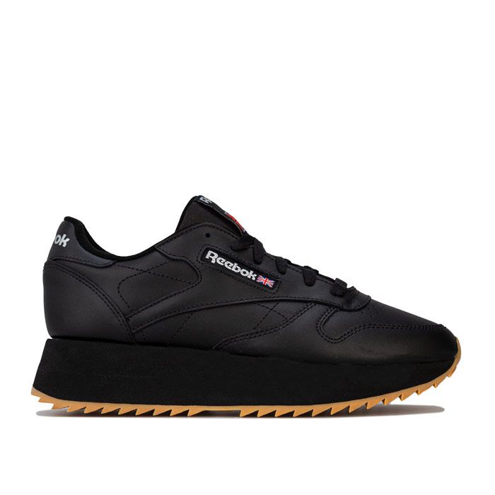 reebok classic leather double trainers