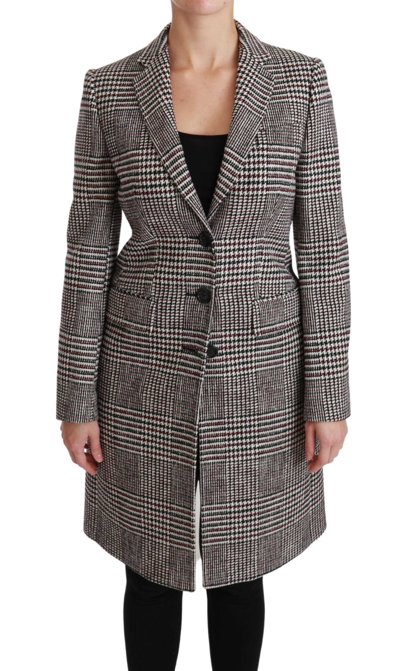 Dolce & Gabbana Blue Trench Coat Long Wool Stretch Jacket