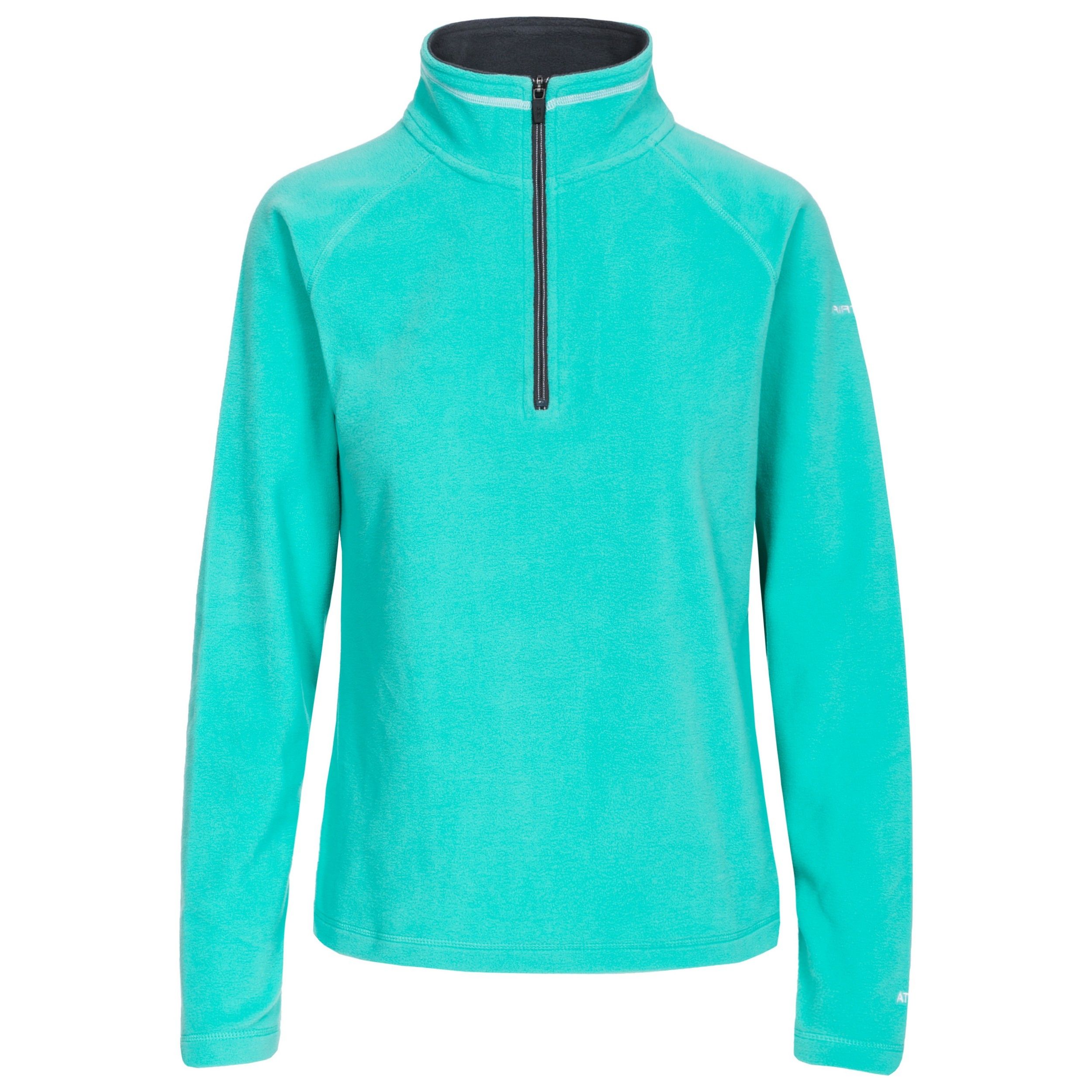 Microfleece top with anti pilling. 1/2 zip neck. Contrast inner collar and neck tape. Airtrap. 100% polyester. Trespass Womens Chest Sizing (approx): XS/8 - 32in/81cm, S/10 - 34in/86cm, M/12 - 36in/91.4cm, L/14 - 38in/96.5cm, XL/16 - 40in/101.5cm, XXL/18 - 42in/106.5cm.