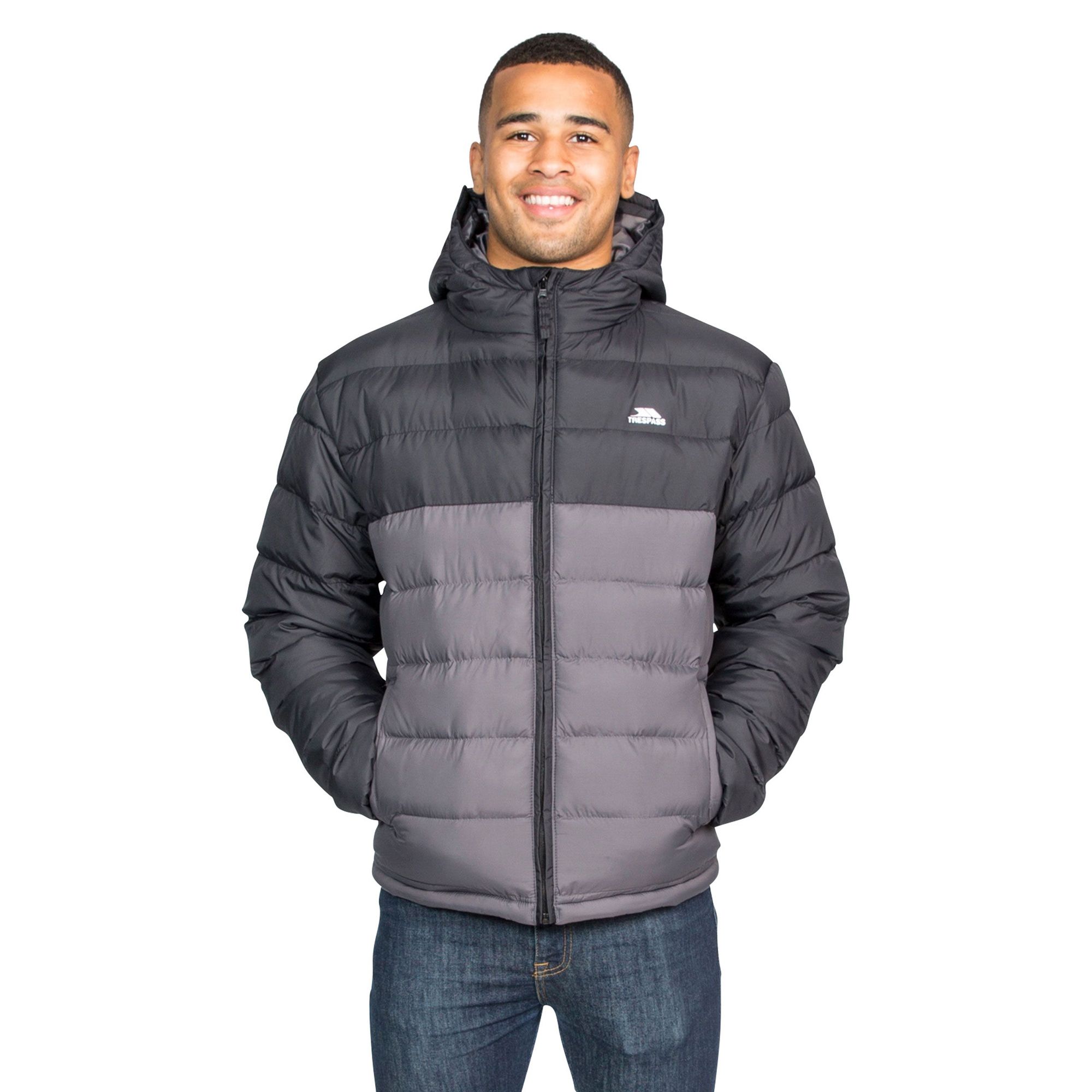 Shell: 100% Polyester, Lining: 100% Polyester, Filling: 100% Polyester. Water-resistant. Wind-resistant. Padded. Quilted jacket grown on hood. 2 pockets. Contrast zip. Elasticated rounded dip at back.