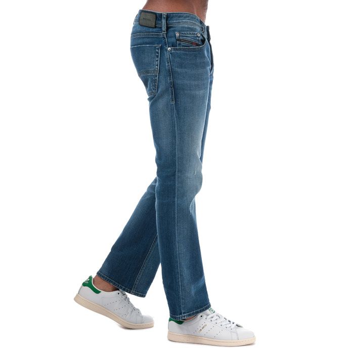 Mens Diesel Zatiny Bootcut Jeans in Light Blue Denim<BR><BR>- Button fly.<BR>- Five pocket styling.<BR>- Belt loops to the waist.<BR>- Faded effects to the thighs.<BR>- Distressed effects throughout.<BR>- Regular fit.<BR>- Bootcut leg.<BR>- Branding details to pocket and leather rear tab.<BR>-<BR>- Short inside leg length approx. 30in  Regular inside leg length approx. 32in. Long inside leg length approx. 34in.<BR>- 97% Cotton  2% Elastmultiester  1% Elastane. Machine washable at 30 degrees.<BR>- Ref: 00ADS3084QQ01<BR><BR>Measurements are intended for guidance only