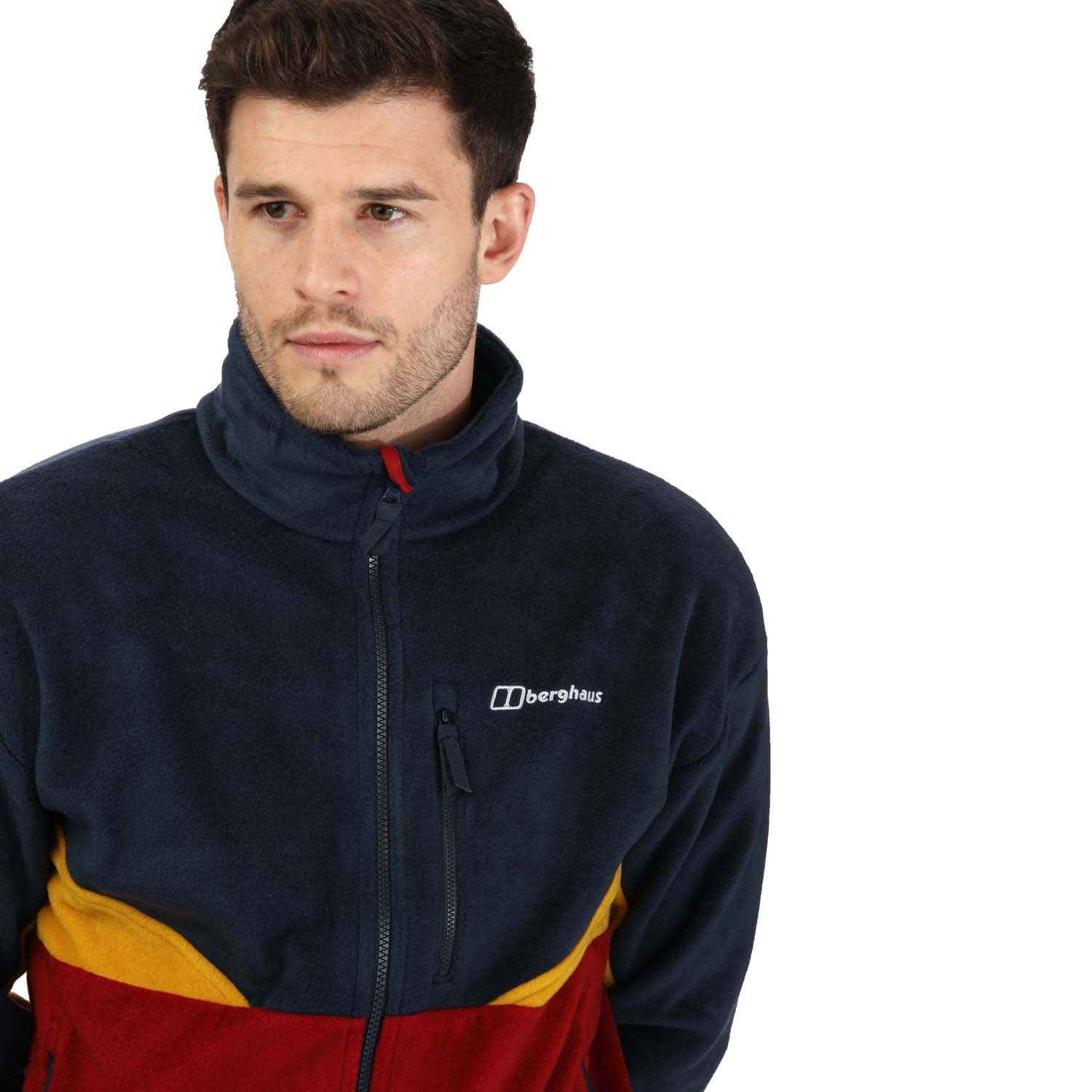 Men's Berghaus Retrorise Fleece Jacket in Navy Red