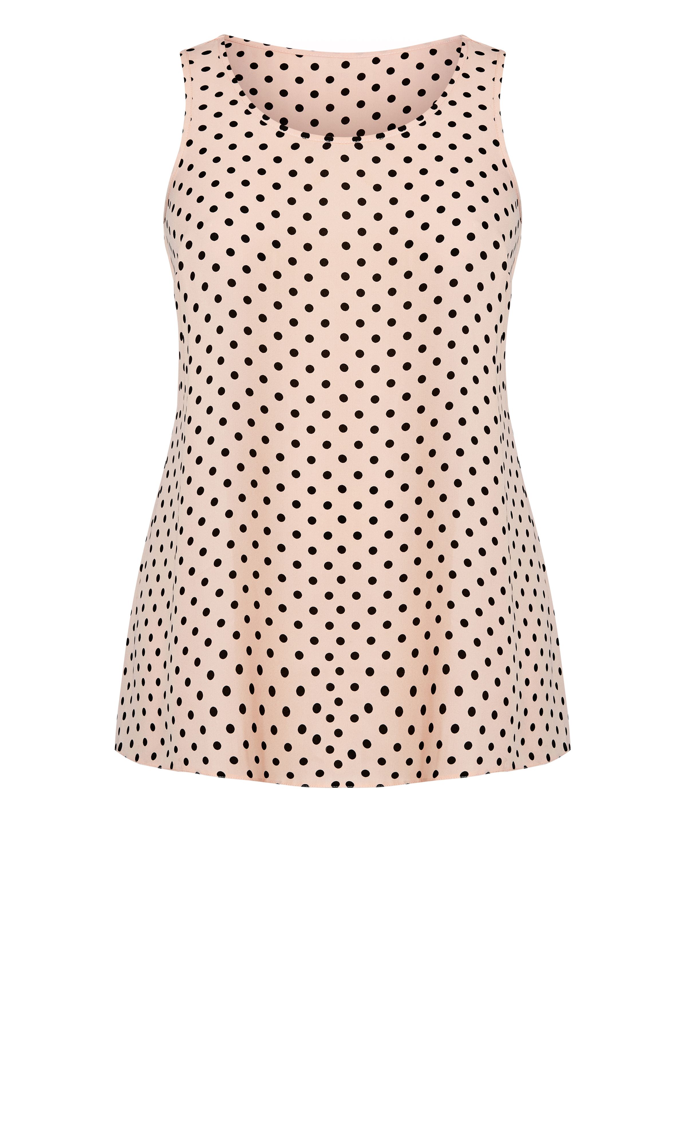 Super cute and effortless, the Spot Print Vest is a playful addition to your summer collection. With a blush pink hue and slightly flared silhouette, this top will drape over your curves effortlessly, keeping you breezy and stylish at the same time! Key Features Include: - Scoop neckline - Sleeveless - Lightweight non-stretch fabrication - Slightly flared silhouette - Unlined - Relaxed fit - Pull over style - Hip length Wear with frayed mini shorts, wedges and a pair of gold hoops for upstyled Saturday styling!