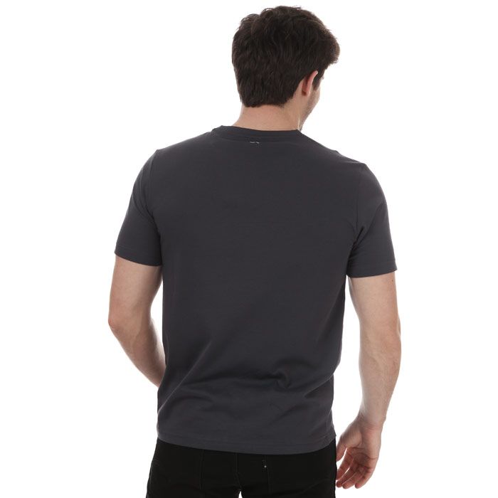 Mens Calvin Klein Short Sleeve T- Shirt in grey. <BR><BR>- Crew neck.<BR>- Short sleeves.<BR>- Calvin Klein  monogram logo print on the chest.<BR>- Regular fit.<BR>- 65% Cotton  35% Polyester.  Machine wash at 30 degrees.<BR>- Ref: 00GMF0K291058