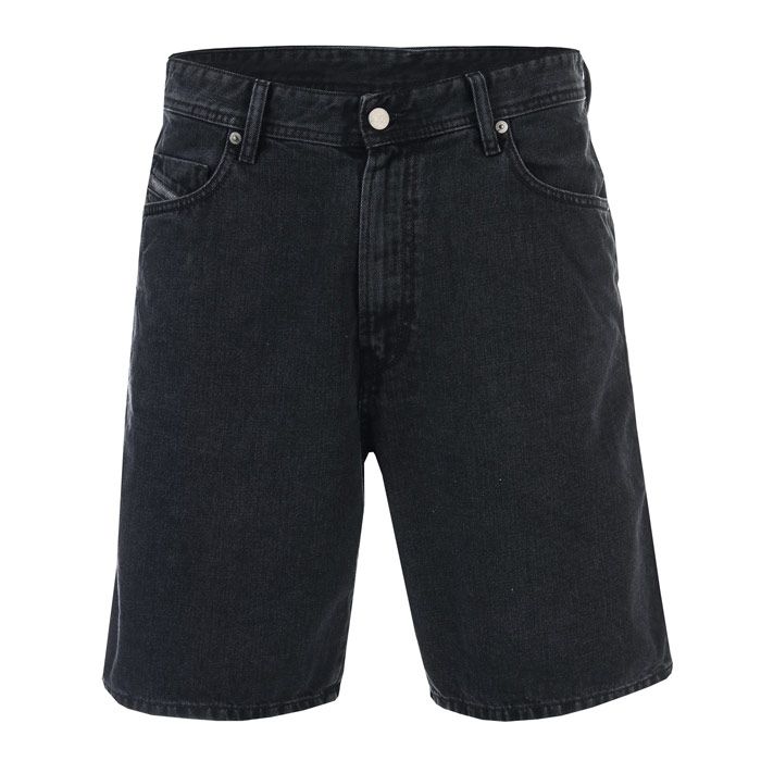 Mens Diesel Willoh Denim Shorts in Washed Black<BR><BR>- Soft comfort denim.<BR>- Zip fly with single branded button fastening.<BR>- Classic 5 pocket design.<BR>- Belt loops to the waist.<BR>- Diesel branded tab to the coin pocket.<BR>- branded leather patch to rear waist.<BR>- Inside leg 8in approximately.<BR>- 100% Cotton. Machine Washable.<BR>- Ref: 00SEDH084TN02<BR><BR>Measurements are intended for guidance only
