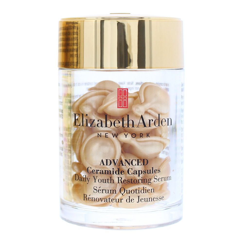 The Elizabeth Arden Advanced Ceramide Capsules Daily Youth Restoring Serum is a magically potent and pure anti aging treatment. The serum is a triple powered capsule thanks to the blend of Ceramide Lipid complex, Botanical complex technology and Tsubaki Oil. When used it helps to enhance to revitalise the texture of skin, support the radiance of skin, support natural collagen, reduces fine lines and wrinkles, enhances hydration and soothes and softens the skin making it the complete product for skin care. The Elizabeth Arden Advanced Ceramide Capsules Daily Youth Restoring Serum is lightweight, silky to the touch and has a delightful fragrance making it a joy to use, as well as having such great results.