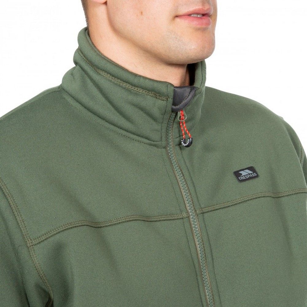Knitted, 100% polyester. Brushed backed fleece, coverstitch detail. High neck, full zip front, two zip pockets. Airtrap. 400gsm.