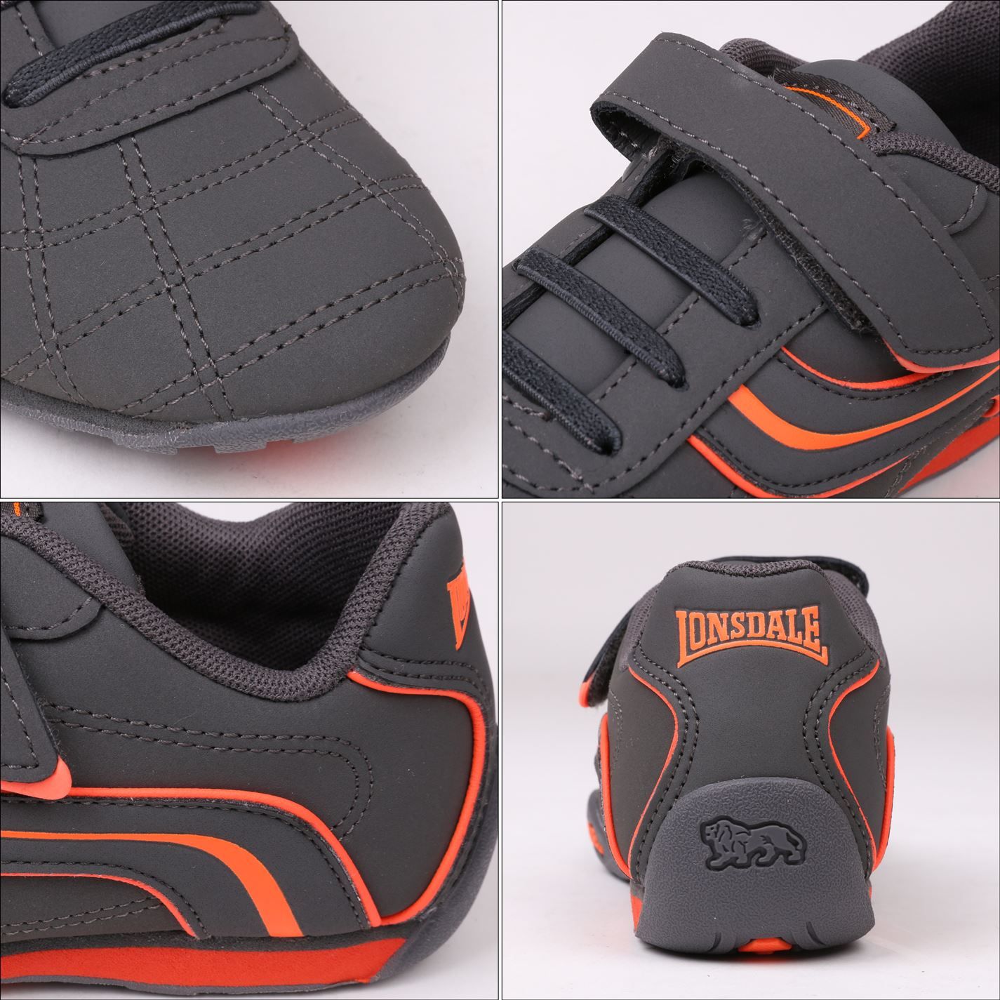 Lonsdale Kids Camden Child Boys Trainers Lace Up Casual Sports Shoes Footwear