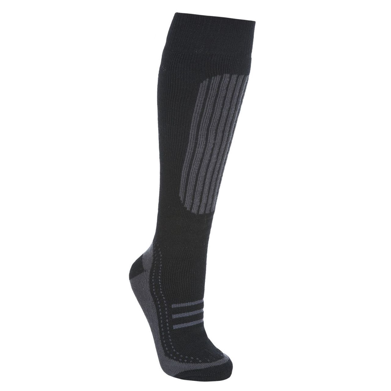 2 pair pack. Long length technical ski sock. Comfort fit. Arch support. Extra cushioning. 91% Acrylic, 8% Polyamide, 1% Elastane.