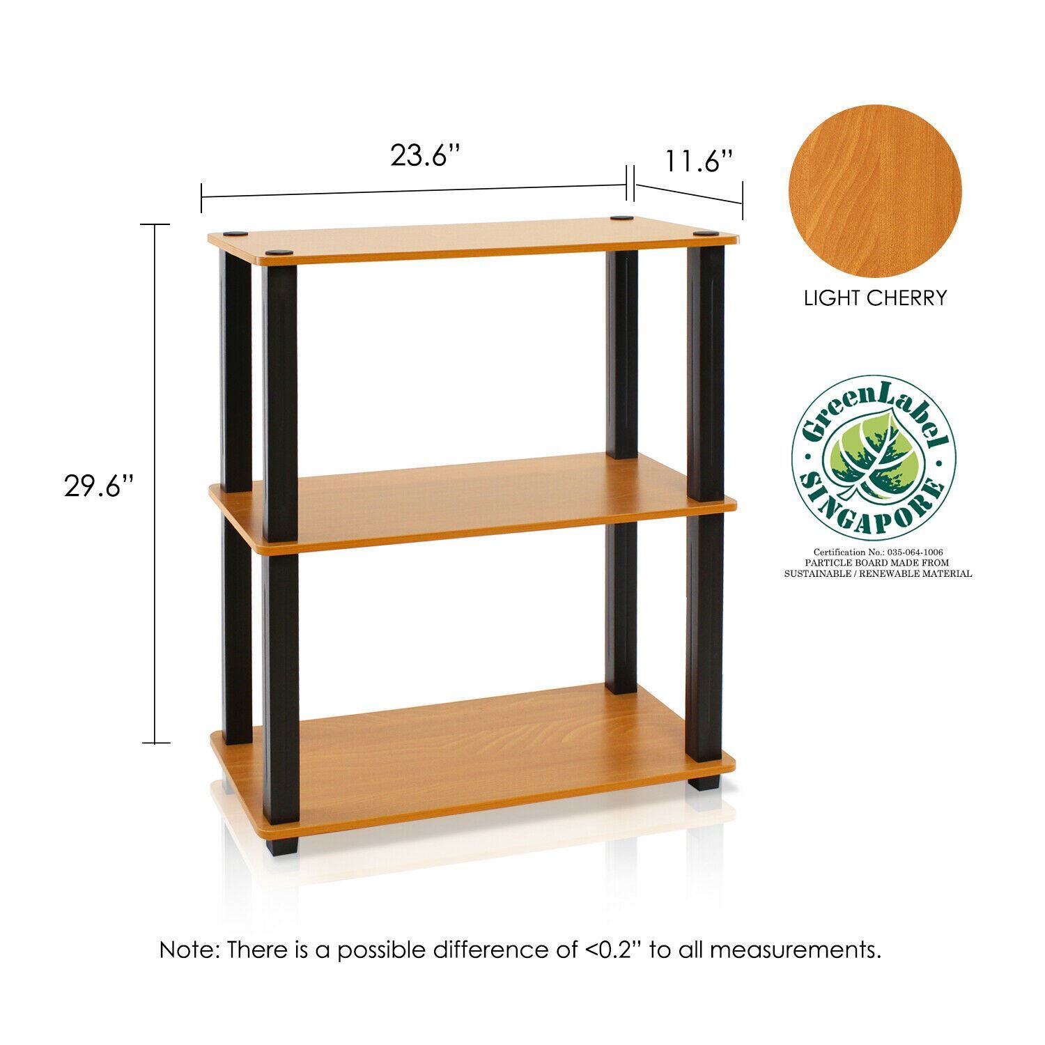 - Furinno Turn-N-Tube Series storage shelves comes in 2-3-4-5-Tiers and variety of width and depth.
- This series is designed to meet the demand of fits in space, fits on budget and yet durable and efficient furniture.
- It is proven to be the most popular RTA furniture due to its functionality, price, and the no hassle assembly.
- There are no screws involved, thus it is totally safe to be a family project, just turn the tube to connect the panels to form a storage shelf.
- There is no foul smell of chemicals and there are no screws involved, thus it is totally safe to be a family project.
Care instructions: Wipe clean with clean damped cloth. Avoid using harsh chemicals. Pictures are for illustration purpose. All decor items are not included in this offer.