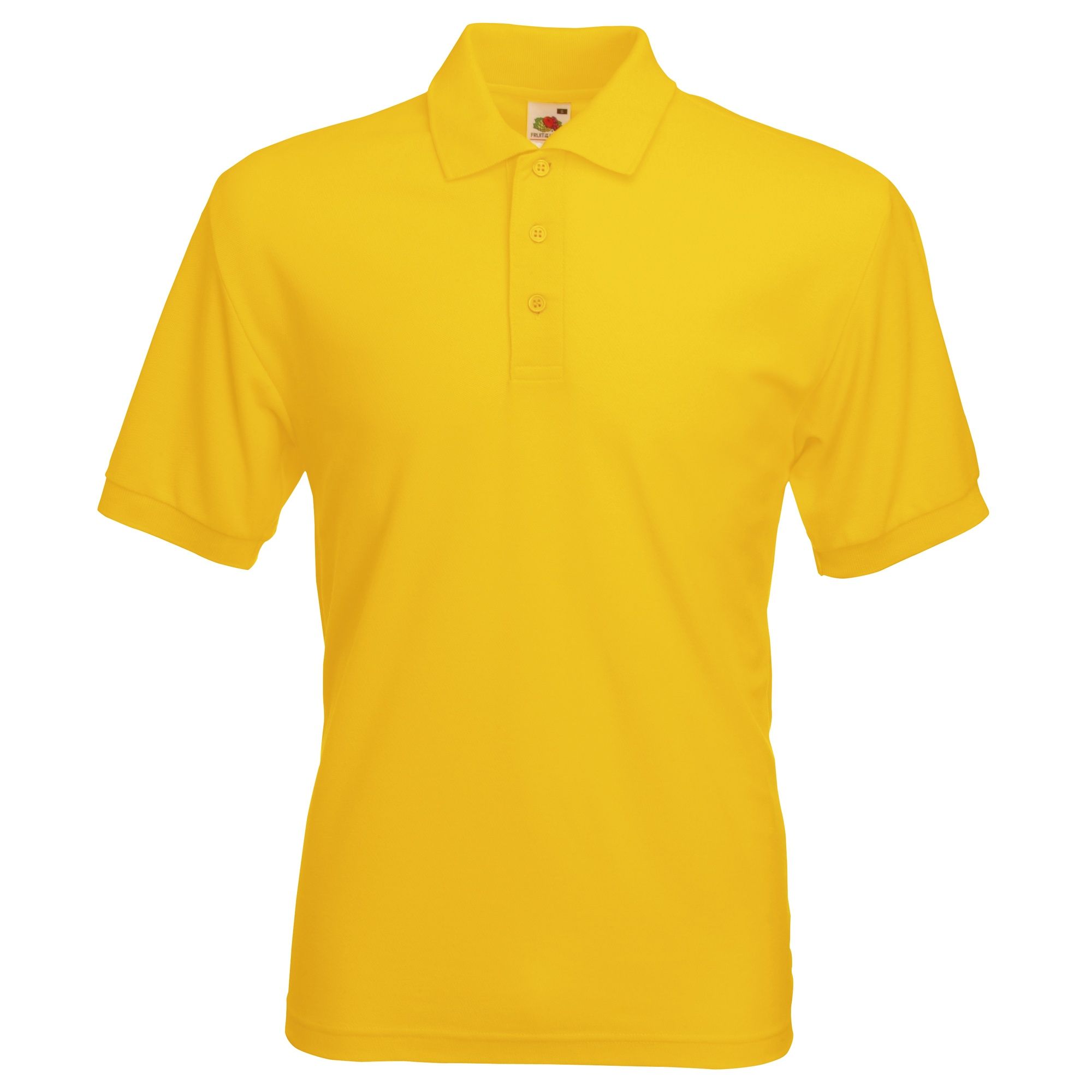 Adult easy care, easy wear pique polo. Ideal for workwear. Guaranteed to perform at 60° wash. 1x1 rib flat knit collar and cuffs. Three self colour button fused placket and sewn-in spare button. Reinforced shoulder seams with single needle stitching. Taped neckline for added comfort. Also available in ladies sizes, code 63212. and childrens sizes, code 63417. *3XL available in White, Navy, Black, Heather Navy and Heather Grey only. Weight: 170-180g/m². Fabric: Easycare 65% Polyester, 35% Cotton. S (35-37: To Fit (ins)). M (38-40: To Fit (ins)). L (41-43: To Fit (ins)). XL (44-46: To Fit (ins)). 2XL (47-49: To Fit (ins)). 3XL (50-52: To Fit (ins)). <BR><BR>FRUIT OF THE LOOM - a brand steeped in tradition, offering a comprehensive range of garments.