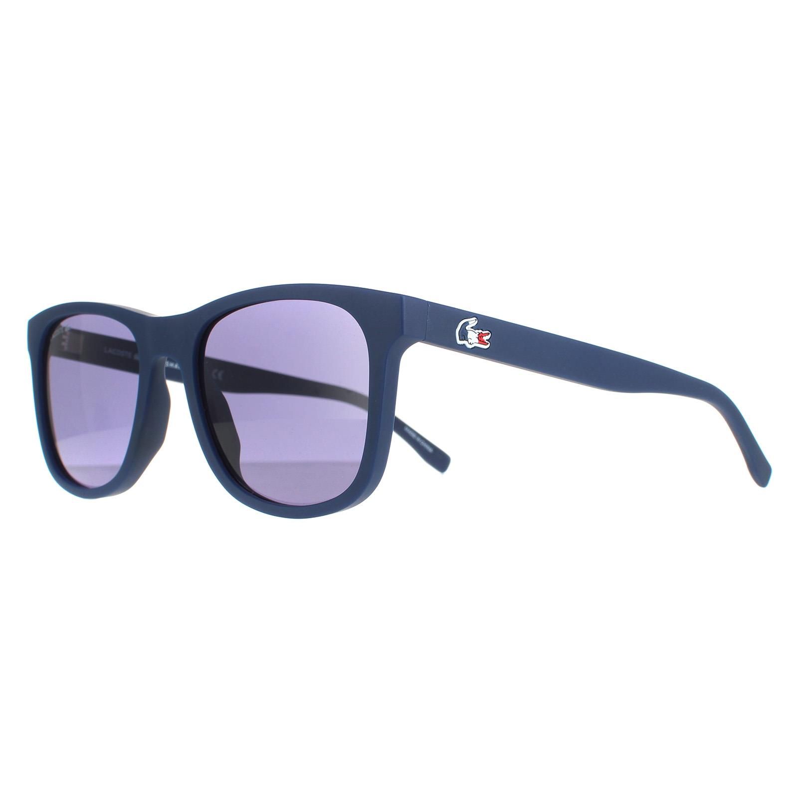 Lacoste Rectangle Unisex Blue France Blue L929SEOG Sunglasses are a classic rectangle style crafted from lightweight acetate. The iconic Lacoste logo features on the slender temples for brand authenticity.