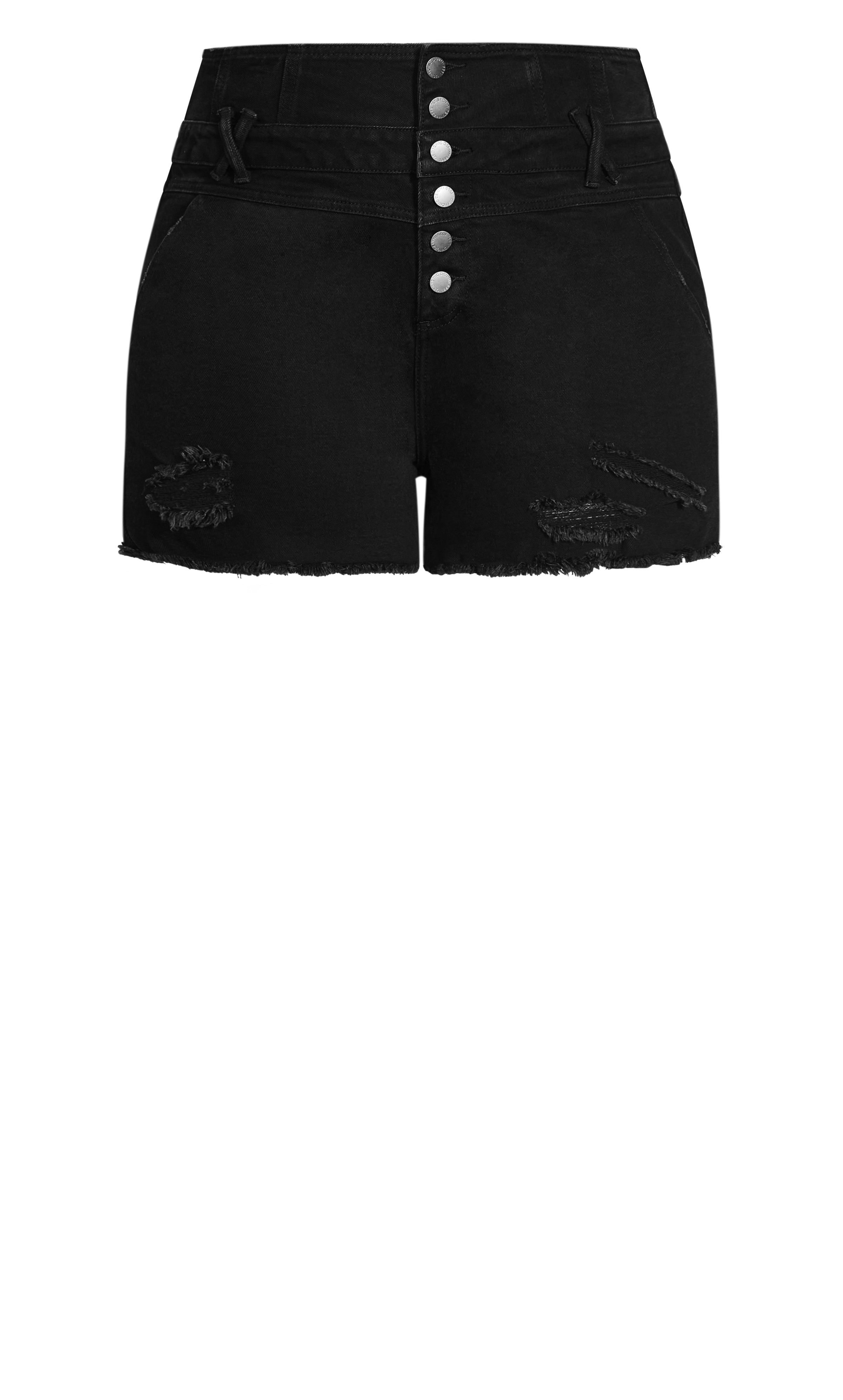 Our most flattering denim shorts have arrived! The Corset Waist Short brings style and edge to any summer wardrobe, rocking a fabulously frayed hem and trendy distressed detail. Finished in a high waist corset design, these shorts will cinch your waist to perfection. Key Features Include: - High rise - Fitted corset waistband - Four pocket denim styling - Six button closure - Belt loops - Signature Chic Denim hardware - 360 Technology stretch denim - High denim fibre retention to maintain shape - Distressed detail - Frayed hemline Take from day wear to party wear with a simple swap of top and shoes! For sunny strolls, add a slogan tee and sneakers; for late nights bar-hopping, style with a cold shoulder blouse and some minimalist heels.