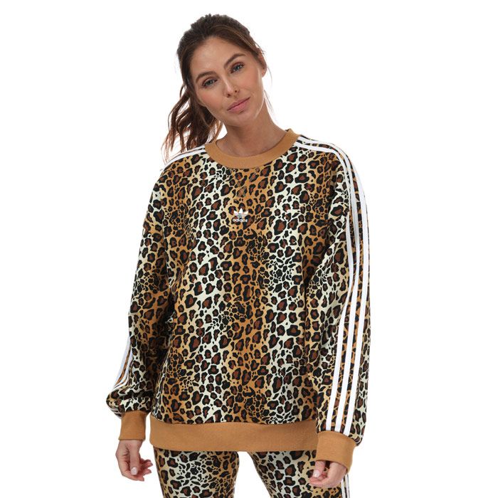 women's adidas originals animal print crewneck sweatshirt