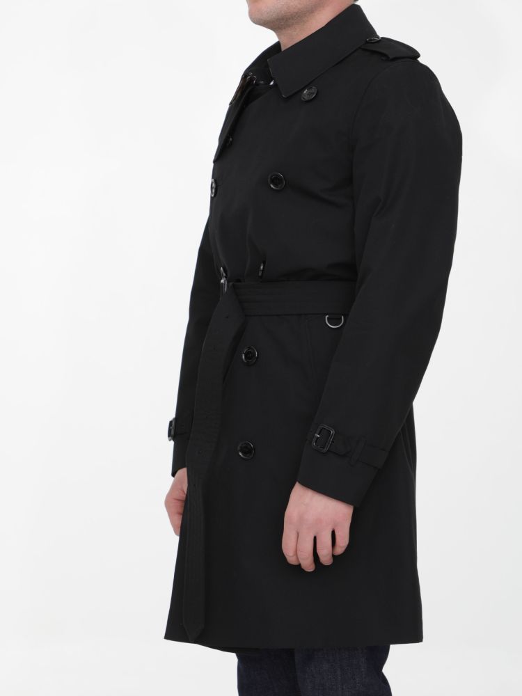 Cotton trench coat with Traditional Check lining