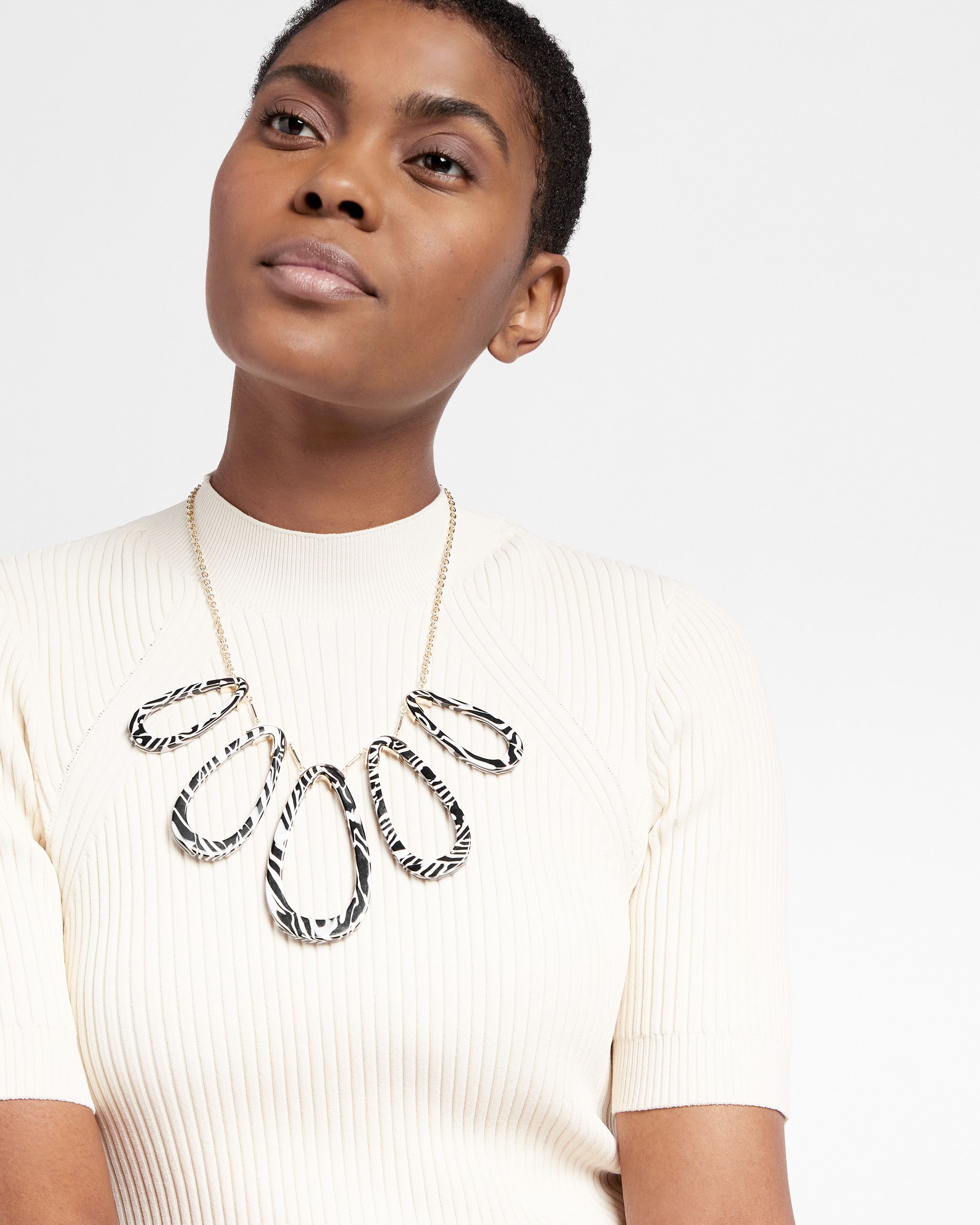 Ted Baker Moamma Moondance Necklace, Black & White