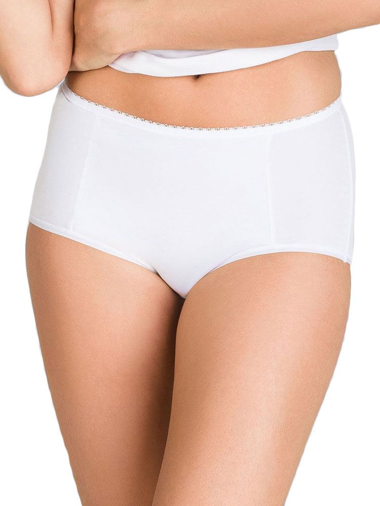 Basic Cotton Lift Brief, this range is comfortable for everyday wear and has body control panels that is perfect for all occasions.  The high waisted, full-coverage maxi features a control panel for a flat stomach and enhances your curves.  The soft stretch cotton gives a smoothing effect with good coverage at the rear.
