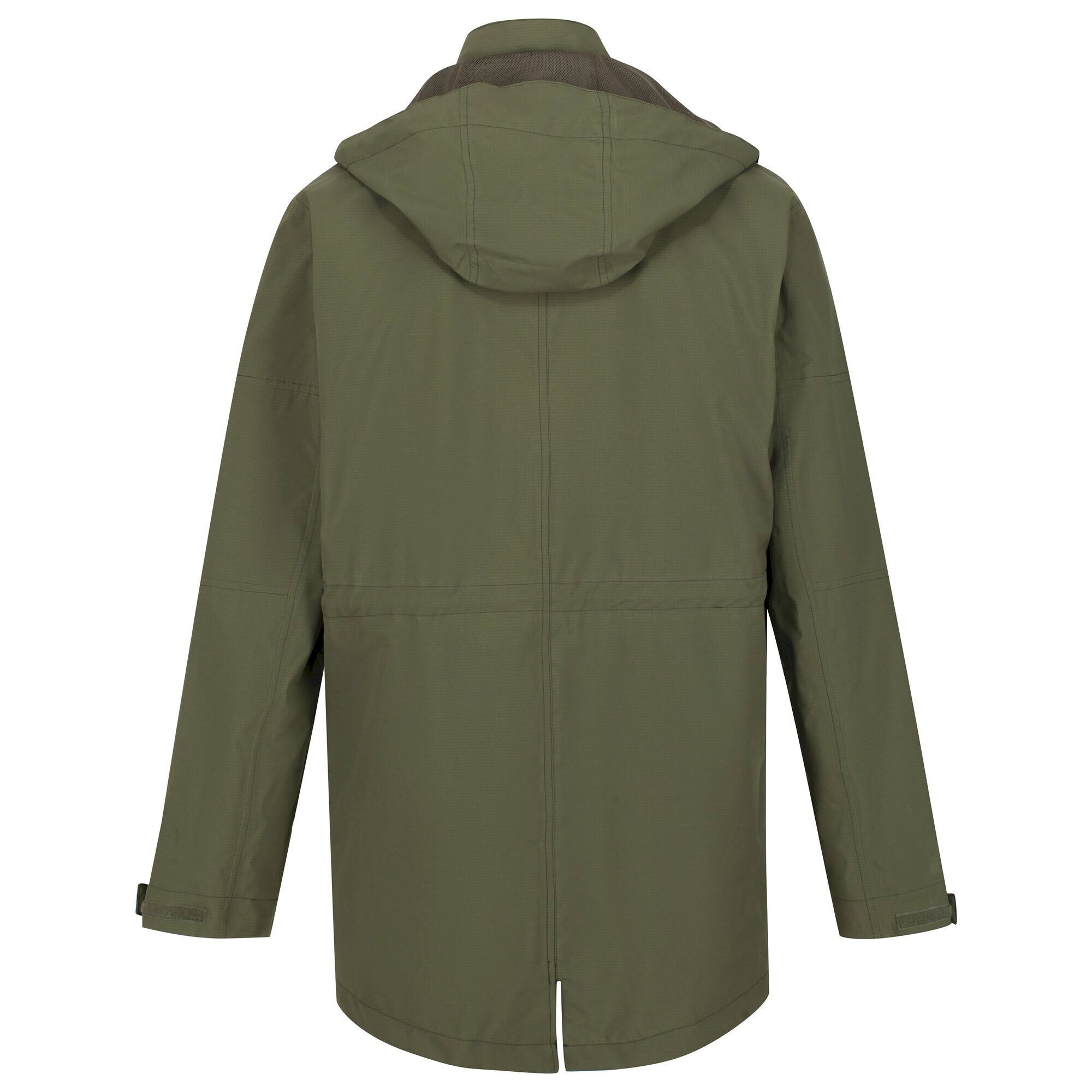 Fabric: Isotex. Design: Logo, Plain. Fabric Technology: Breathable. Taped Seams, Waterproof. Neckline: Hooded. Sleeve-Type: Long-Sleeved. Hood Features: Drawcord, Grown On Hood. Pockets: 2 Side Pockets, Buttoned, 1 Chest Pocket, 1 Arm Pocket, Zip. Fastening: Button-Down, Full Zip. Hem: Fishtail. Waistline: Drawcord.
