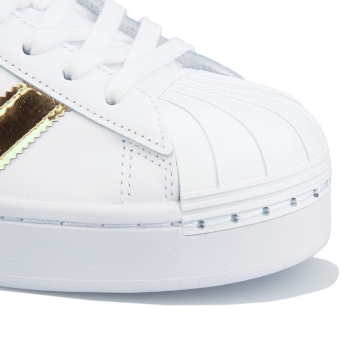 Women's adidas Originals Superstar Bold Trainers in White Gold