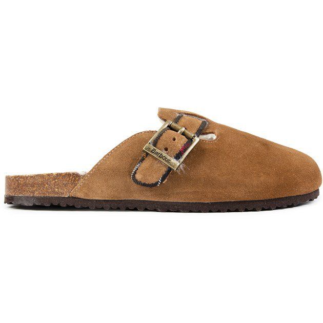 These Barbour Slippers Have A Smooth Suede Upper And, A Cosy White Teddy Bear Lining And Cork Footbed. A Classic Mule Style With Adjustable Metal Buckles And Rubber Outsole. These Slippers Are Ideal For Lounging Around The House, Running Last Minute Errands And Showing Off The Luxurious Country-style Designer Look From Barbour.