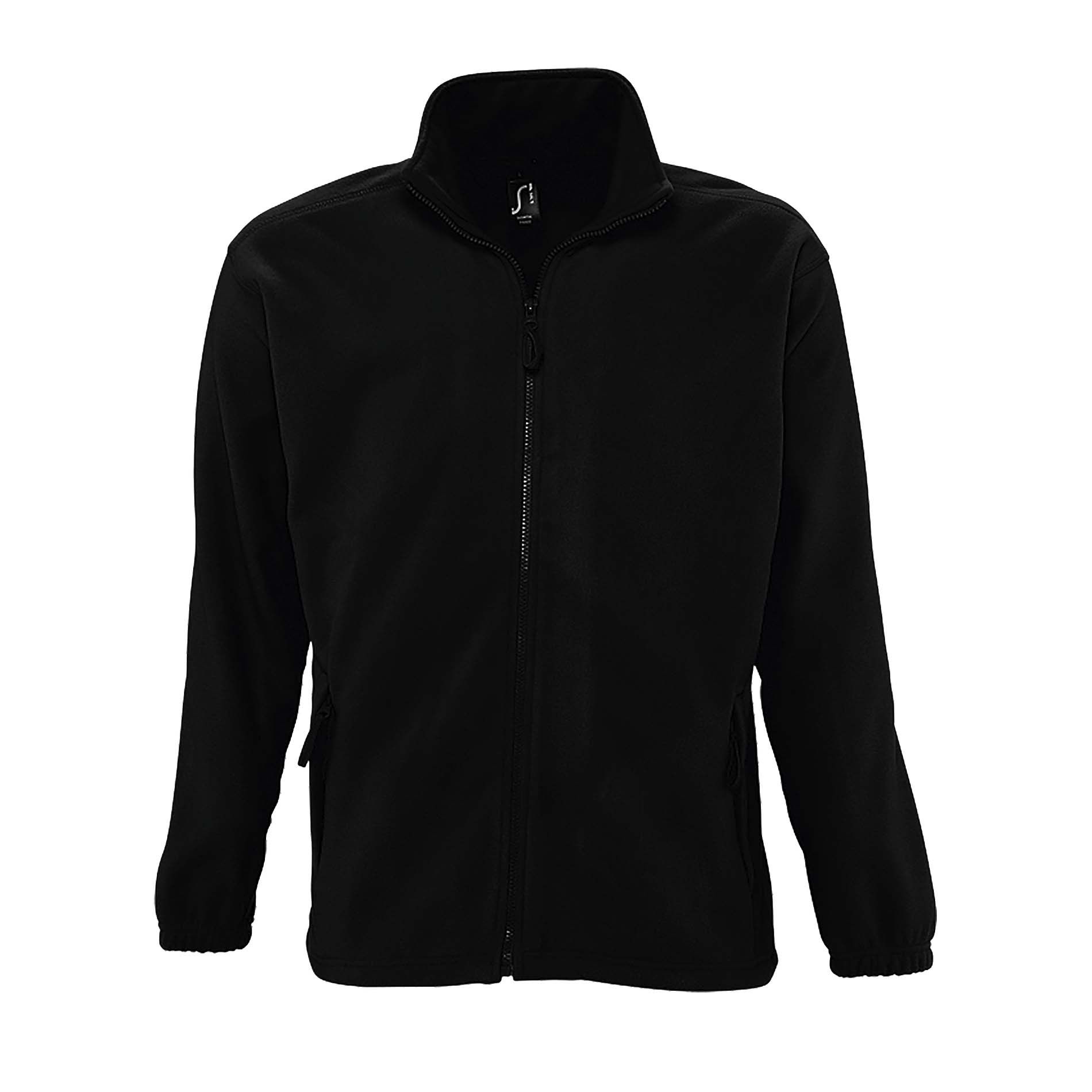 SOLS Mens North Full Zip Outdoor Fleece Jacket (Black)