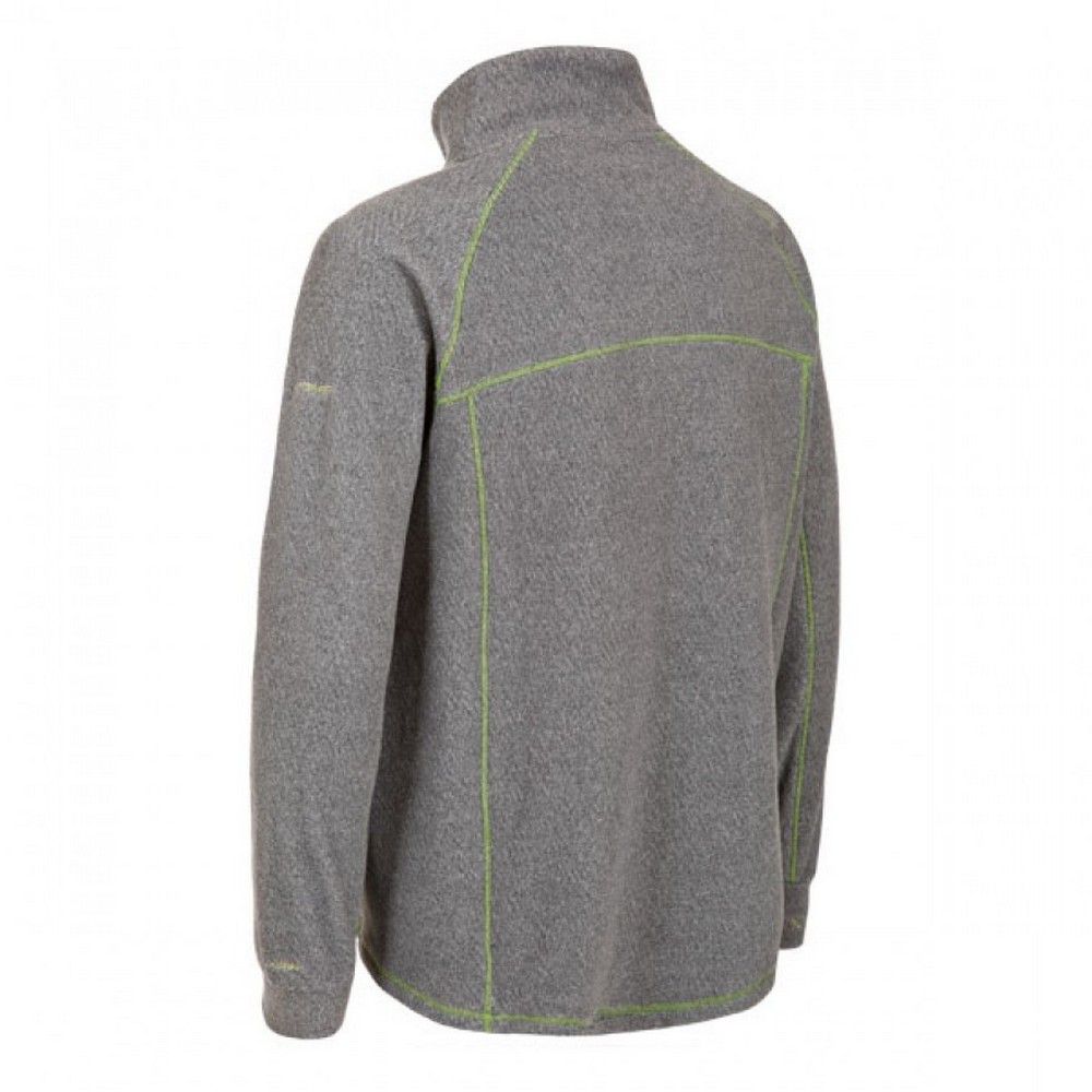 Melange striped fleece with brushed back. Contrast low profile full zip. Inner front facing. Chin guard. 2 zip pockets. Contrast cover stitch detail. 100% Polyester. Trespass Mens Chest Sizing (approx): S - 35-37in/89-94cm, M - 38-40in/96.5-101.5cm, L - 41-43in/104-109cm, XL - 44-46in/111.5-117cm, XXL - 46-48in/117-122cm, 3XL - 48-50in/122-127cm.