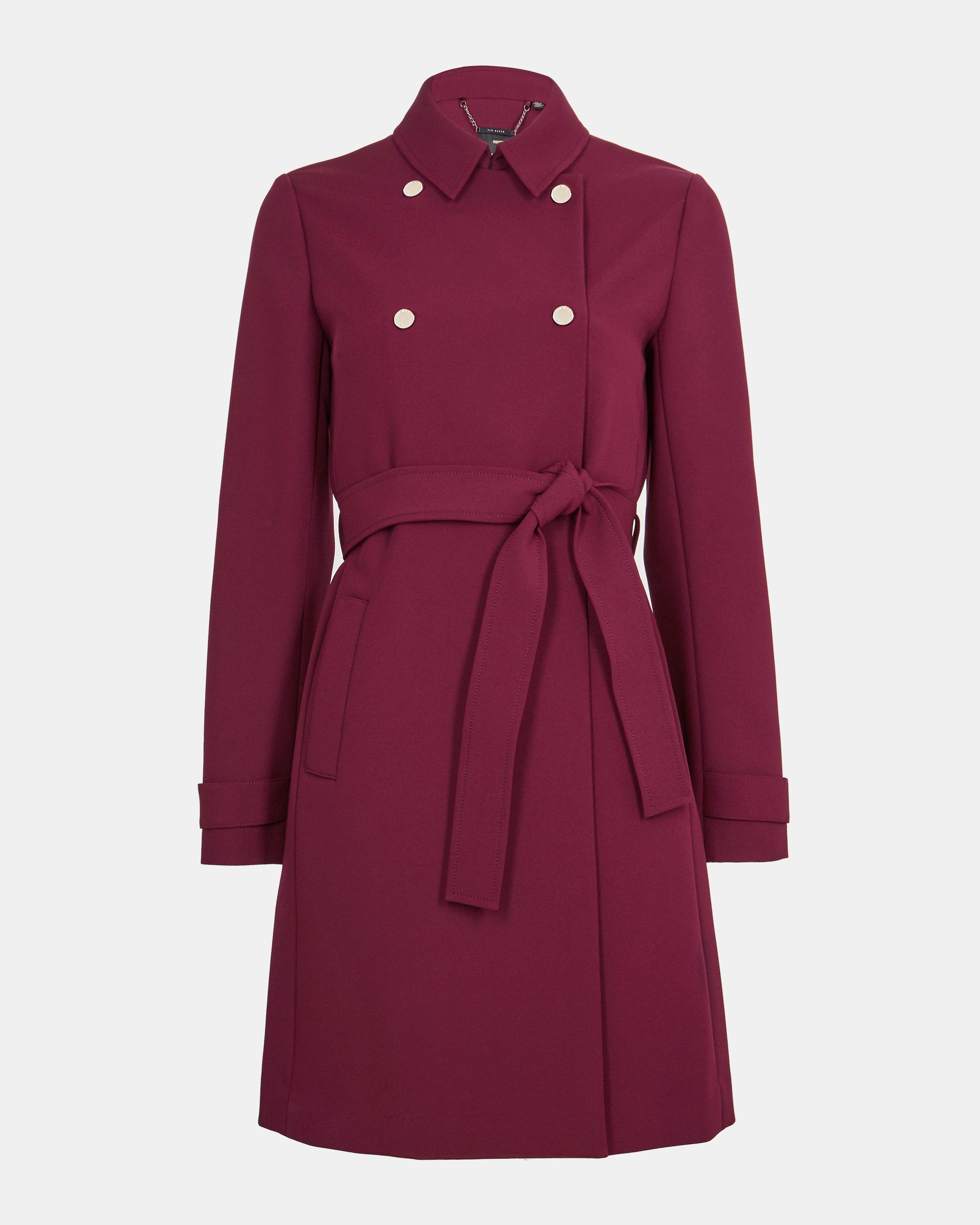 burgundy coat ted baker