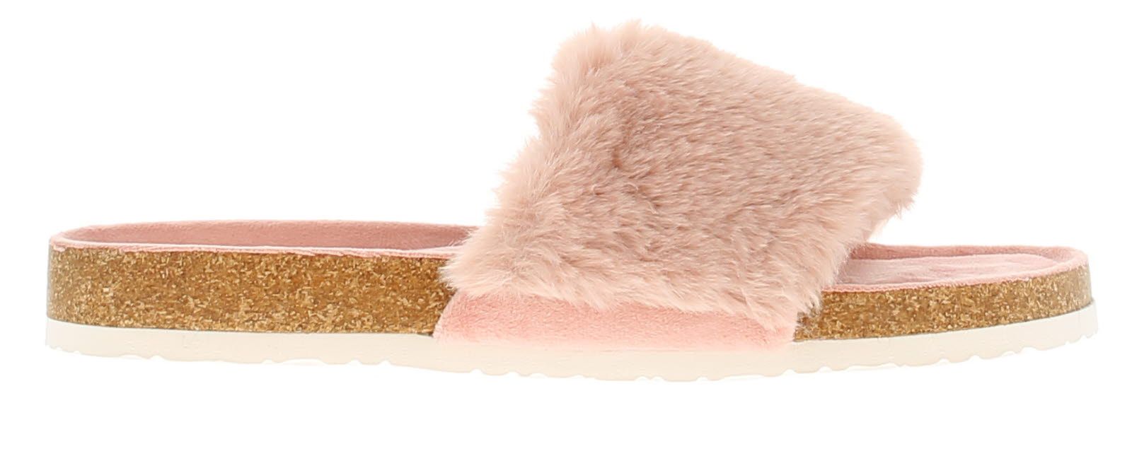 Wynsors luxe womens ladies slip on slippers pink