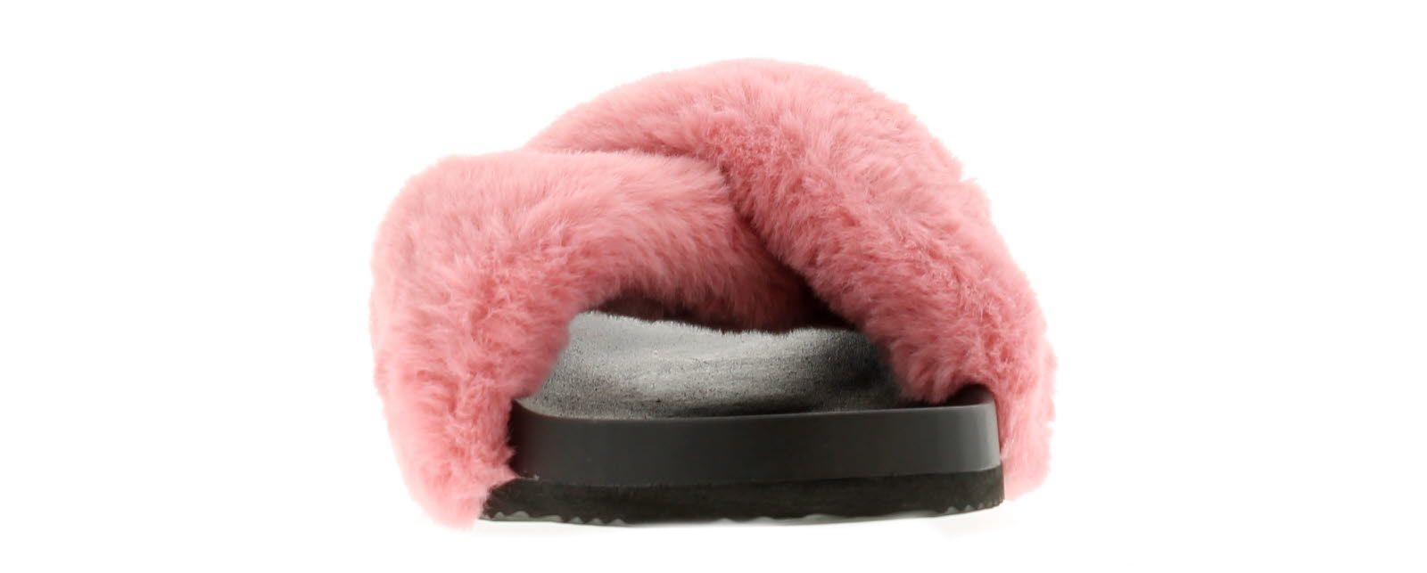 <Ul><Li>Kisses Carolyn Womens Slippers In Pink</Li><Li>Ladies Fashion Faux Fur Cross Strap Slide Slipper On An Eva Moulded Outsole.</Li><Li>Fabric Upper</Li><Li>Fabric Lining</Li><Li>Synthetic Sole</Li><Li>Ladies Womens Slippers Pink Comfort Faux Fur Sliders Slip On</Li>