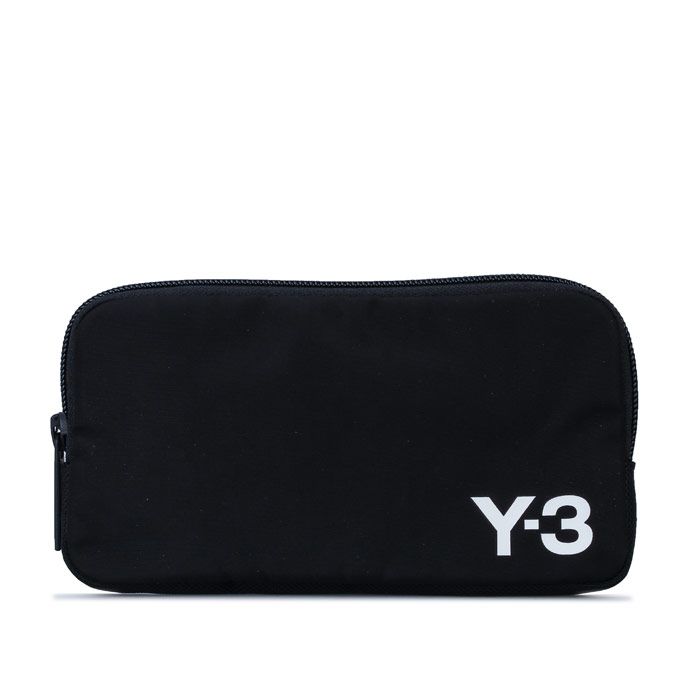 Mens Y –3 Carabiner Pouch Black.  – Back zip pocket. – Carabiner clip. – Y –3 iconic logo on front. – Lined. – Dimensions: 1. 5cm x 18. 5cm x 10cm. –100% polyester. Machine washable. – Ref: FQ6972. 