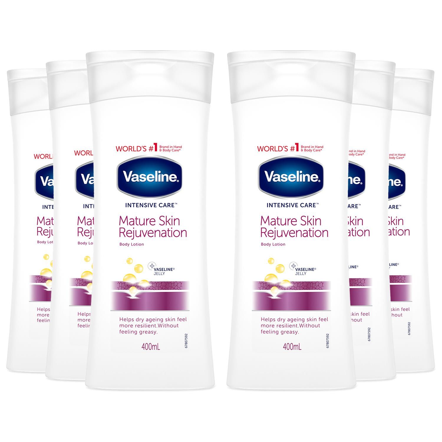 Vaseline Intensive Care Body Lotion Mature Skin 400ml, 6 Pack