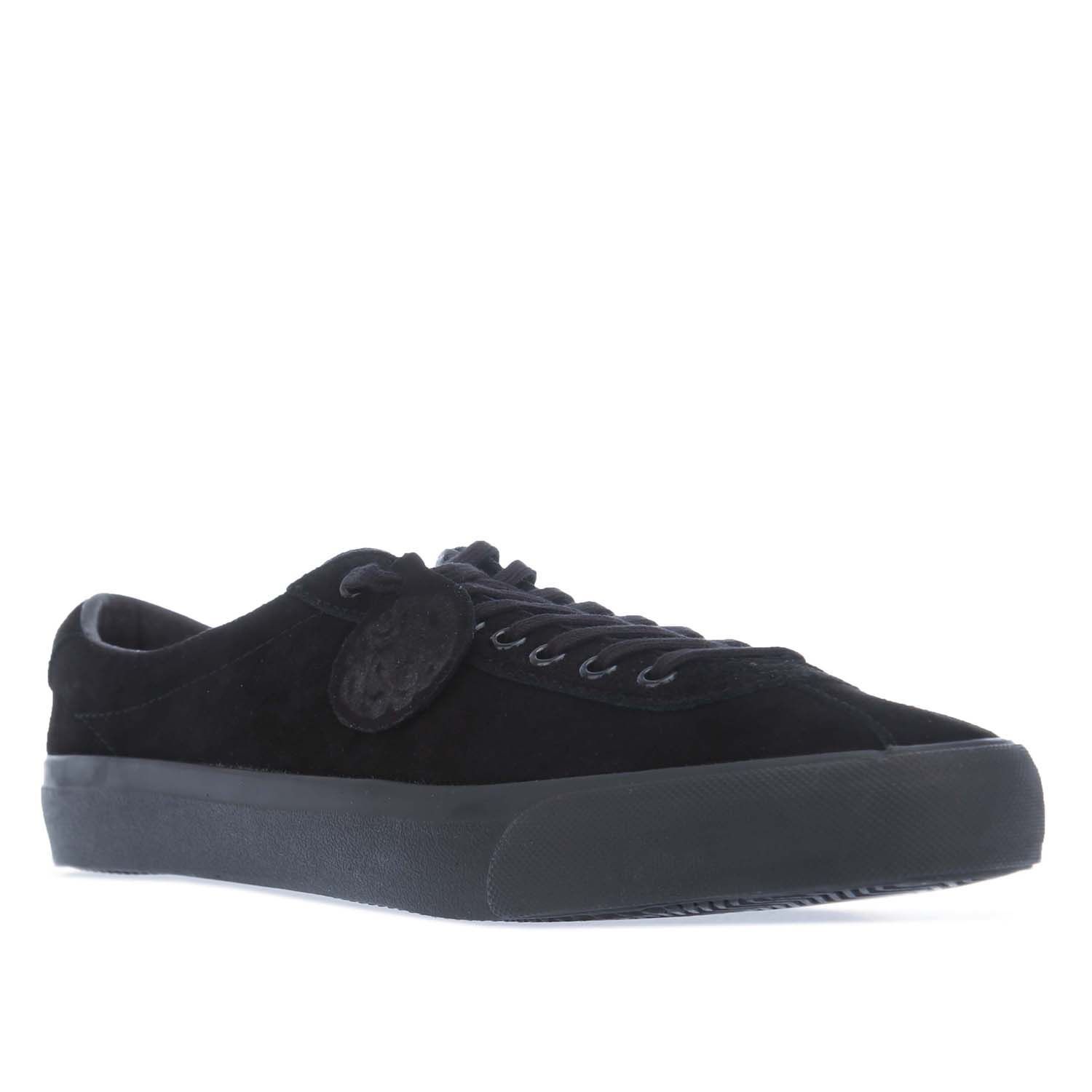Mens Pretty Green Suede Trainers in black.- Soft suede upper.- Lace up with tonal metalliv eyelets.- Panelled round toes.- Tonal stitching.- Internal branding on the sole.- Gold-tone branding.- Solid rubber sole.- Leather and Suede upper  Leather lining  Synthetic sole.- Ref: S20MU30000156B