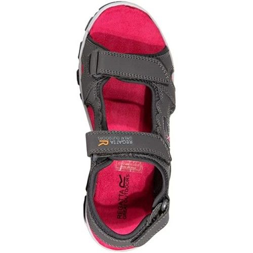 Material: 90% Polyurethane, 5% Polyester, 5% Polyamide. Lightweight, sports mesh and PU upper. 3-points of adjustment ensure a secure, sturdy fit. Adjustable hook and loop straps with webbing trim across foot and heel to ensure correct fit. PU instep stability arm. Water friendly comfort EVA footbed. Textile covered, compression moulded, EVA midsole - shock absorbing layer under foot. Lightweight TPR outsole - hardwearing, slip resistant, durable outsole.