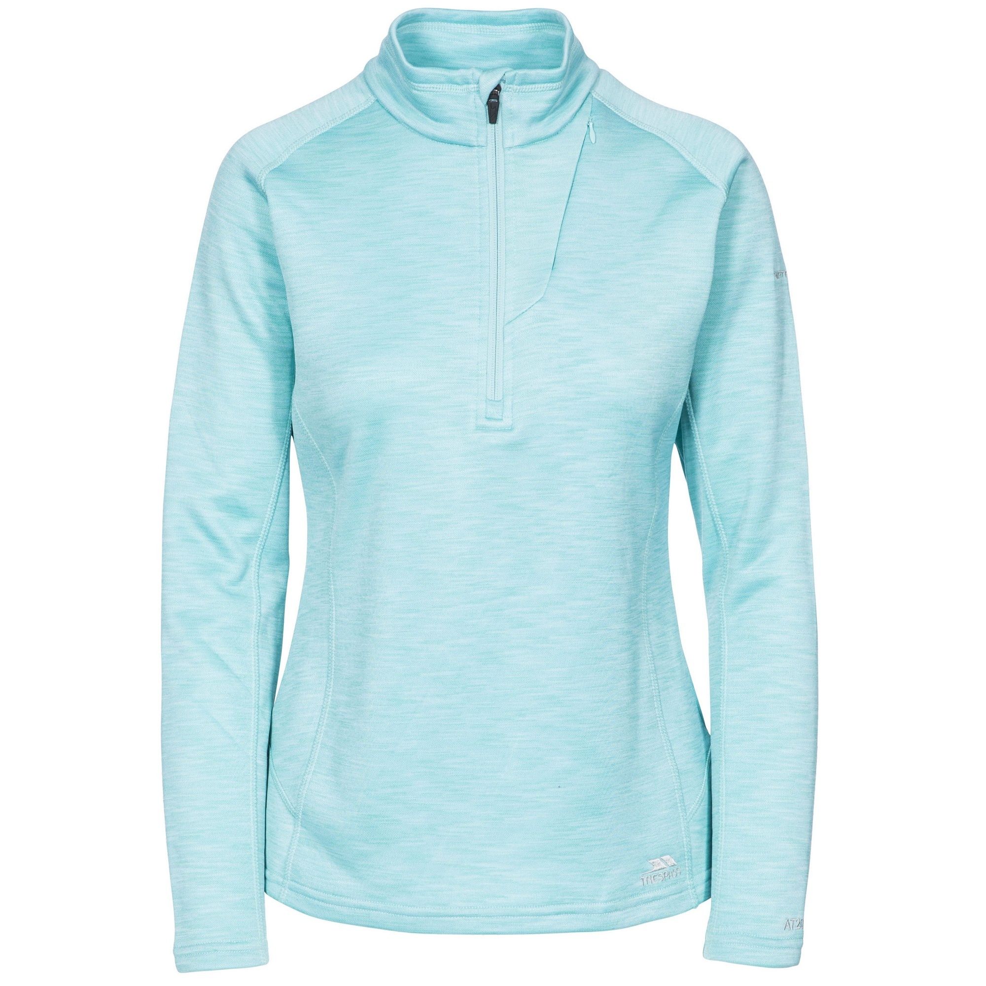 200gsm airtrap fleece. Slub effect fleece. 1/2 zip neck with chin guard. Concealed zip pocket. Flat cuff. 100% Polyester. Trespass Womens Chest Sizing (approx): XS/8 - 32in/81cm, S/10 - 34in/86cm, M/12 - 36in/91.4cm, L/14 - 38in/96.5cm, XL/16 - 40in/101.5cm, XXL/18 - 42in/106.5cm.
