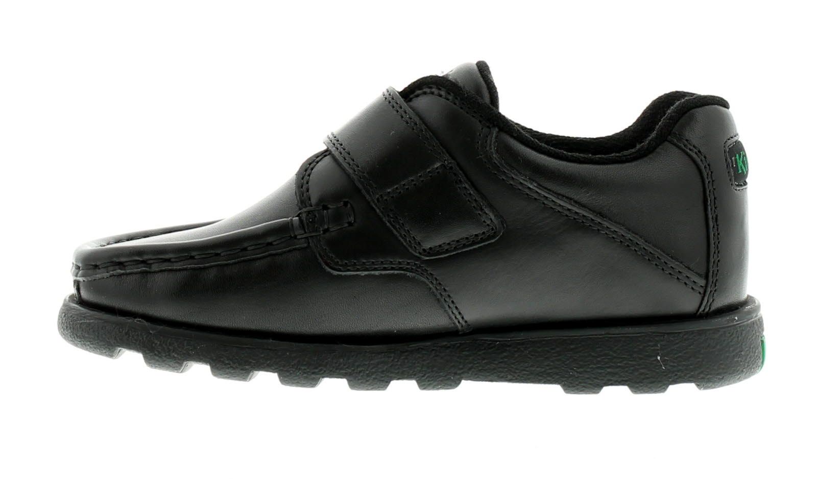 Kickers Fragma Strap3 Infant Boys Shoes In BlackBoys/Childrens Moccasin Style Touch Strap Fastening School Shoes With A Cushioned Foam Footbed And A Sporty Style Sneaker Silhouette. Suitable For Younger Boys Size Range 7X12.Leather UpperFabric LiningSynthetic SoleKids Lads Branded Black Fashion Shoes Hook And Loop Casual Shoes Occasionwear