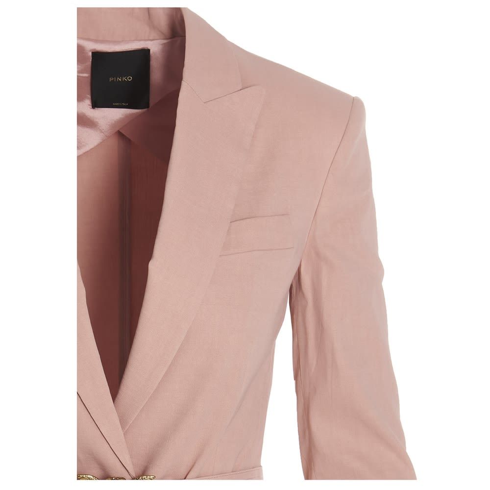 'Empoli' single breast blazer jacket featuring a removable waist belt.