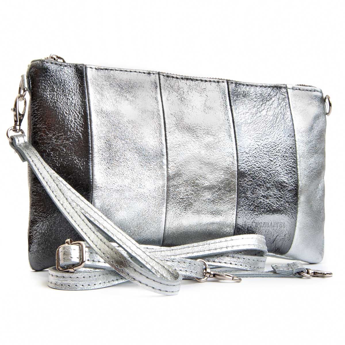 Exclusive design leather bag. Made of 100% natural chrome -free leather VI. Long adjustable handle and with an option to remove with metal carabiners. High quality zip closure. Interior apartment with zipper. A bag that cannot be missing in your closet. Doubly reinforced for greater durability. Approximate measures: 17cm high 26cm Width Depth 8cm. 10 years warranty. Purapiel guarantee. Made in Spain.