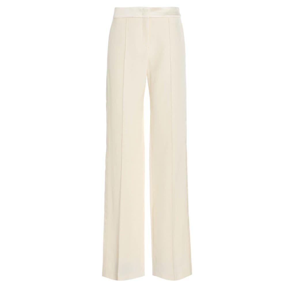 'Antique' viscose trousers featuring a straight leg with a central crease and a high waist.