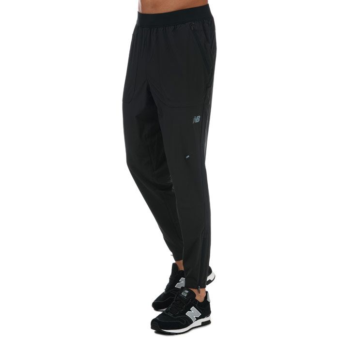 new balance mens sport stretch woven training pants black