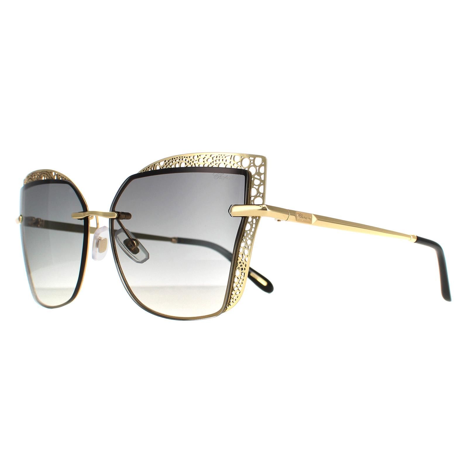 Chopard Butterfly Womens Shiny Rose Gold Smoke Gradient SCHC84M  Chopard are a stunning butterfly design crafted from lightweight metal. Adjustable nose pads and plastic temple tips ensure all day comfort. Gorgeous slender metal temples are engraved with the Chopard branding for authenticity.