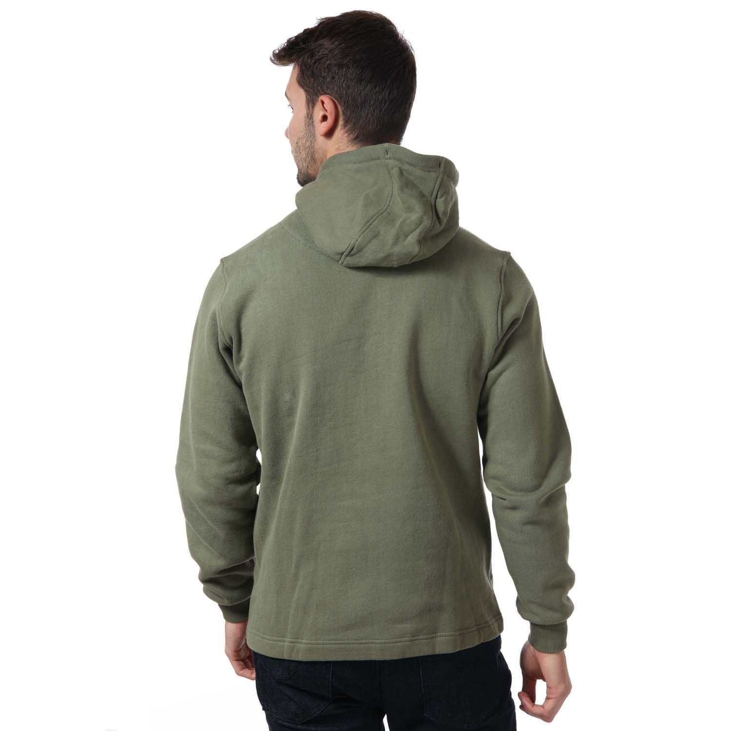 Men's Pretty Green Sweeney Overhead Hoody in Khaki