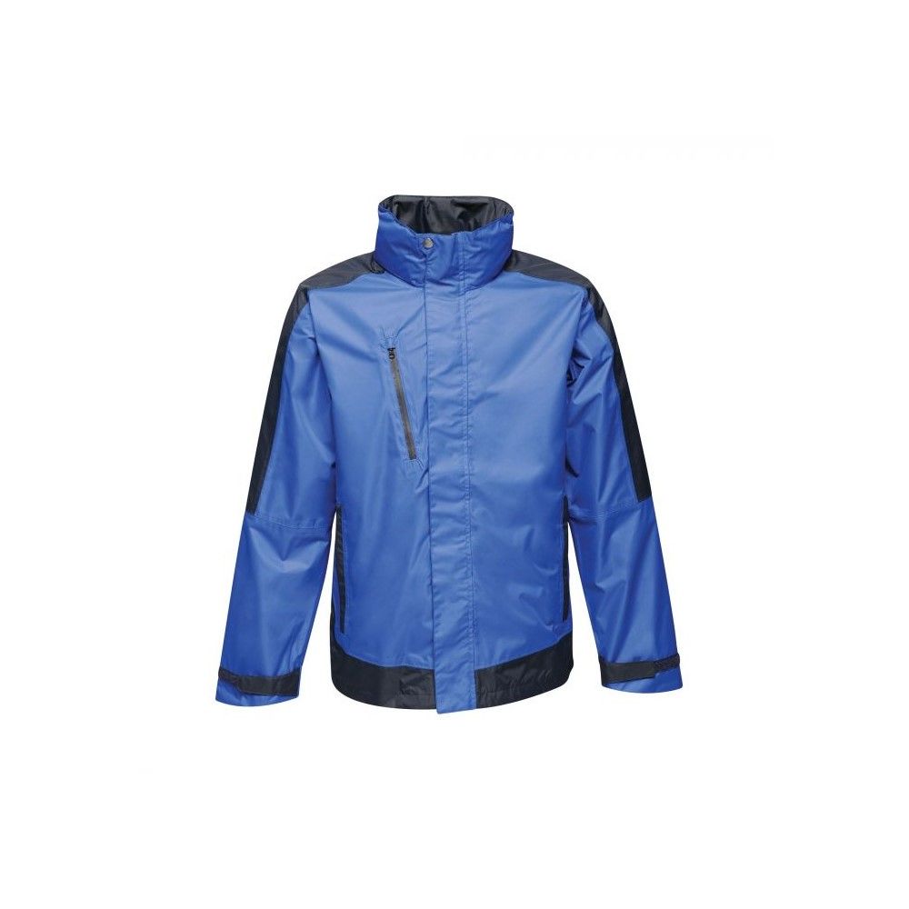 100% polyester. Conforms to EN343:2003 A1:2007 Class 3:2. Concealed hood with adjusters. 2 zipped lower and 1 zipped chest pocket. Adjustable shockcord waist and hem system. Adjustable cuffs.