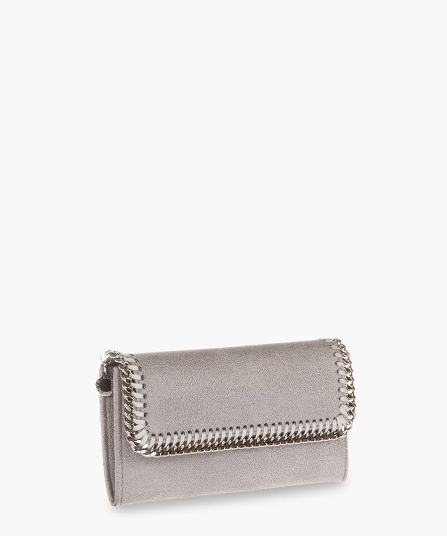Falabella light grey chain purse