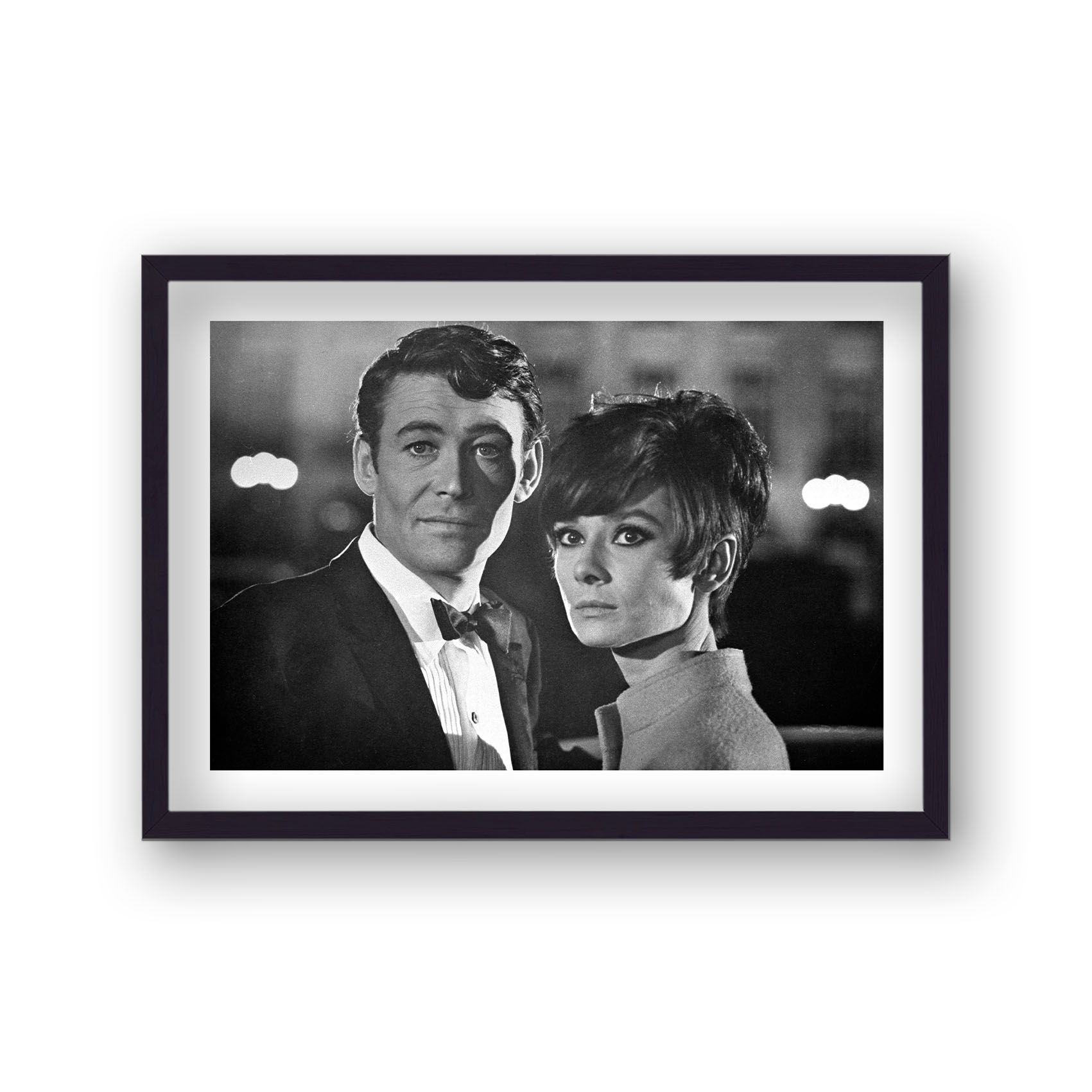 Audrey Hepburn with Peter O'Toole in Scene From How to Steal a Million 1966 Vintage Icon Print