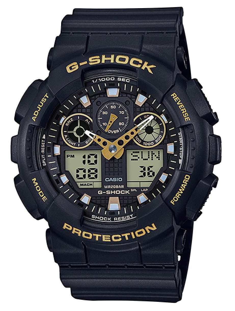 This Casio G-shock Analogue-Digital Watch for Men is the perfect timepiece to wear or to gift. It's Black 51 mm Round case combined with the comfortable Black Plastic will ensure you enjoy this stunning timepiece without any compromise. Operated by a high quality Quartz movement and water resistant to 20 bars, your watch will keep ticking. This is a perfect sporty and business causal watch for you, it's a great gift for family or friends -The watch has a calendar function: Day-Date-Month, World Time, Stopwatch, Countdown, Alarm, Light High quality 21 cm length and 23 mm width Black Plastic strap with a Buckle Case diameter: 51 mm,case thickness: 14 mm, case colour: Black and dial colour: Black